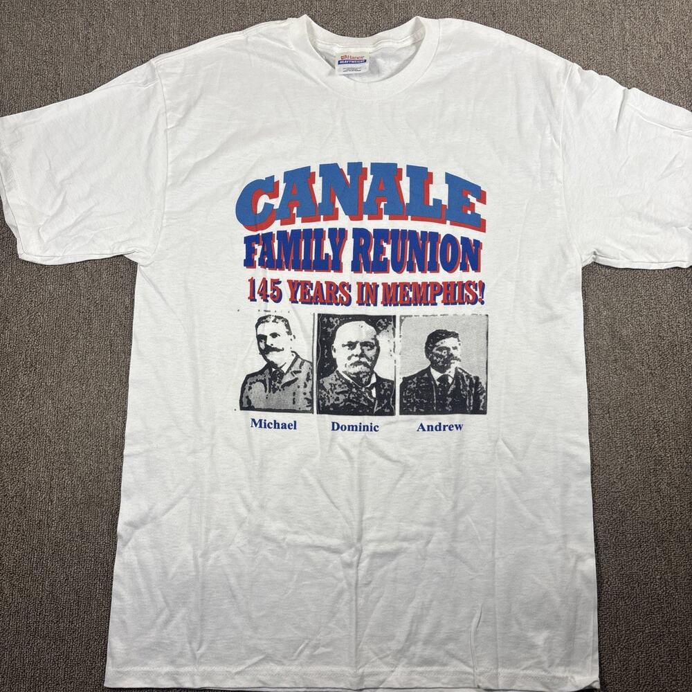 Vintage Canale Family Reunion Memphis T Shirt Medium Deadstock Ancestors 20x30